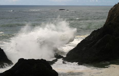 Waves Crashing on Seal Rocks, near Waldport, OR