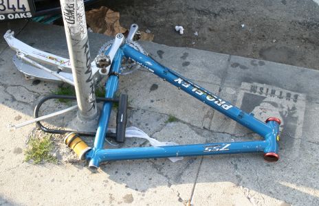 At least they didn't get the frame of this bike...