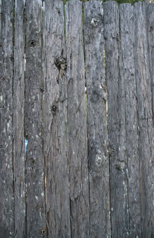 Wood Fence made of Bark