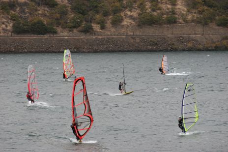 Wind Surfers on Columbia River