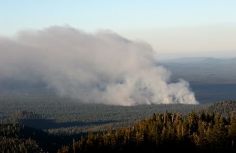 Fire near Crater Lake, OR
