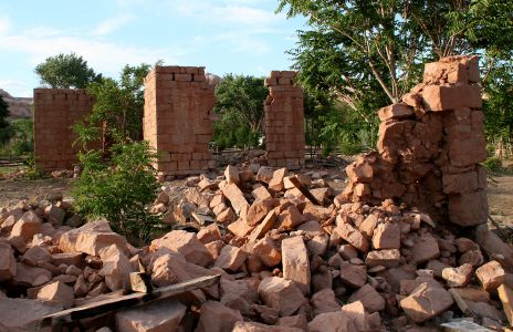 Remains of Brick Building in Bluff, UT