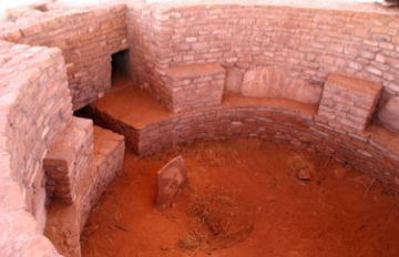 Ancient Below Ground Round House made of Bricks