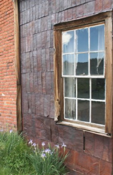 Old Window and Curtain in Bodie, CA