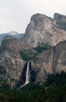 Bridalveil Falls in Yosemite National Park, CA