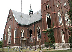 Hyde Park Catholic Church in Ruins