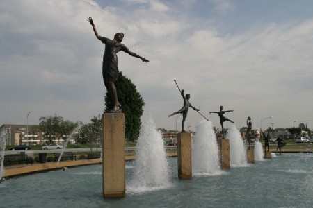 fountain of a variety of children
