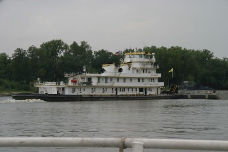 Barge on the Mississippi River