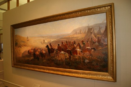 Painting of life in the old west