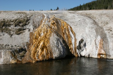 Spring flowing into the Firehole River