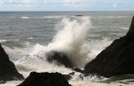 Waves Crashing on Seal Rocks, near Waldport, OR
