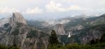 Halfdome and Vernal Falls from Glacier Point in Yosemite