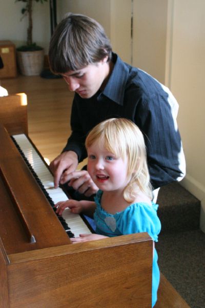 John and Molly at piano
