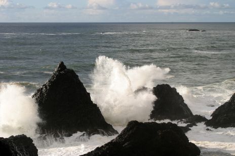 Waves Crashing on Seal Rocks, near Waldport, OR