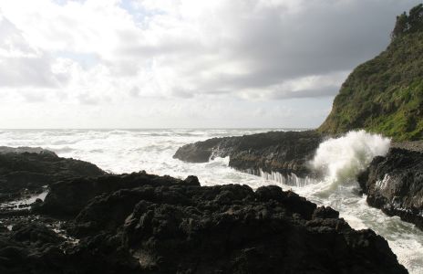 Waves Crashing at Devils Churn near Cape Perpetua