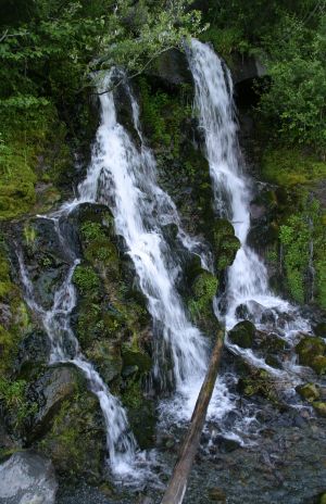 Small Waterfall Coming Out of Hillside