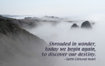 Foggy Coast with Quote