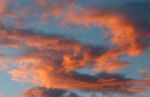Bright Orange Clouds at Sunset