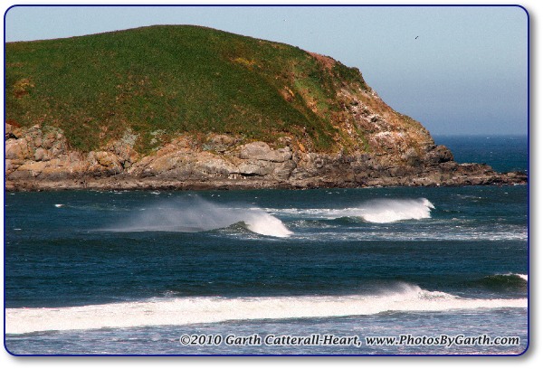 Waves with an offshore breeze near Gold Beach, OR